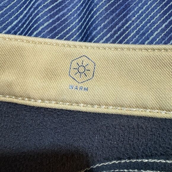 Levi’s 502 Warm Jeans Mens 33x32 Big E Taper Fit Khaki Stretch Casual Pants - Picture 11 of 15